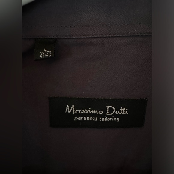 Massimo Dutti grey/blue tones cotton shirt, size large men’s - Picture 3 of 6